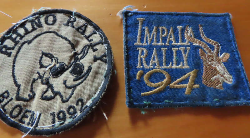 South Africa - 6 different Rally Badges -Impala, Rhino, Route 62 and HOG