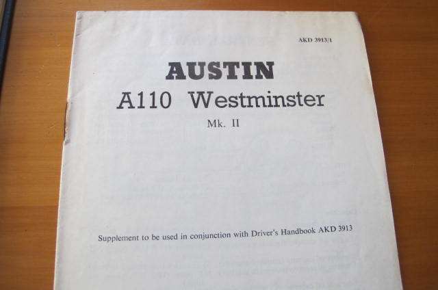 A110 Westminster and Westminster Mk. II - Owners Handbook