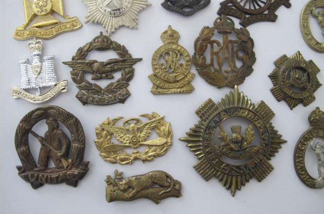 Militaria - Job Lot of Military Badges without lugs/pins