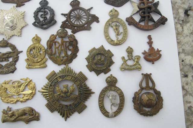 Militaria - Job Lot of Military Badges without lugs/pins