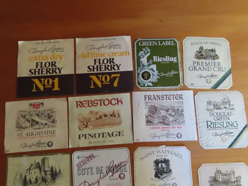Wine Labels -15 Vintage Douglas Green Wine Labels