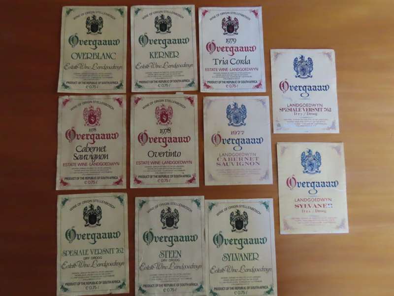 Wine Labels -11 Vintage Overgaauw Wine Labels