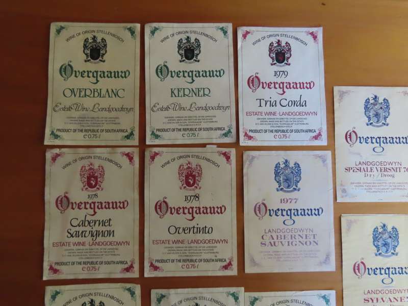Wine Labels -11 Vintage Overgaauw Wine Labels