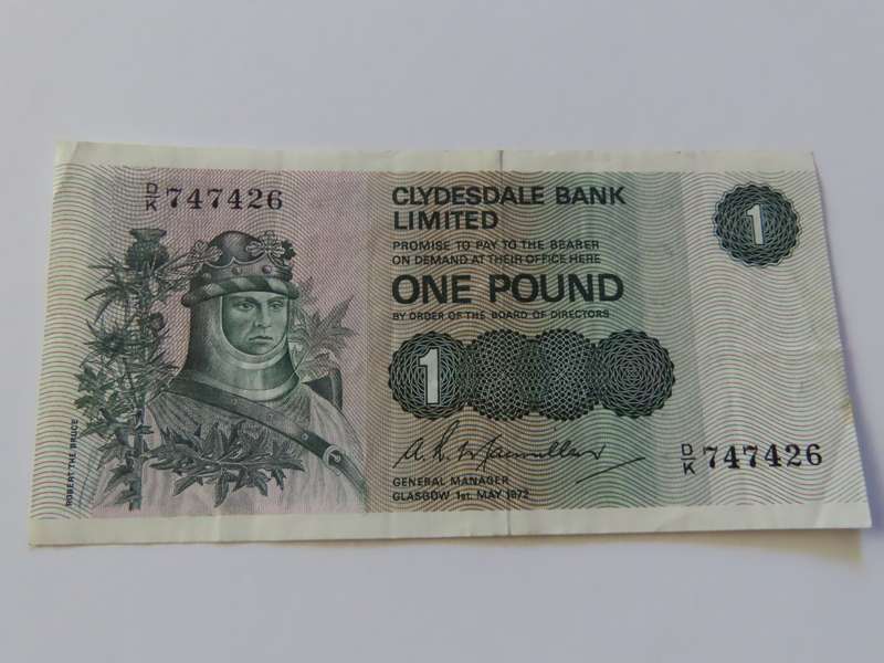 Scotland - Clydesdale Bank Limited - One Pound - 1st May 1972 EF