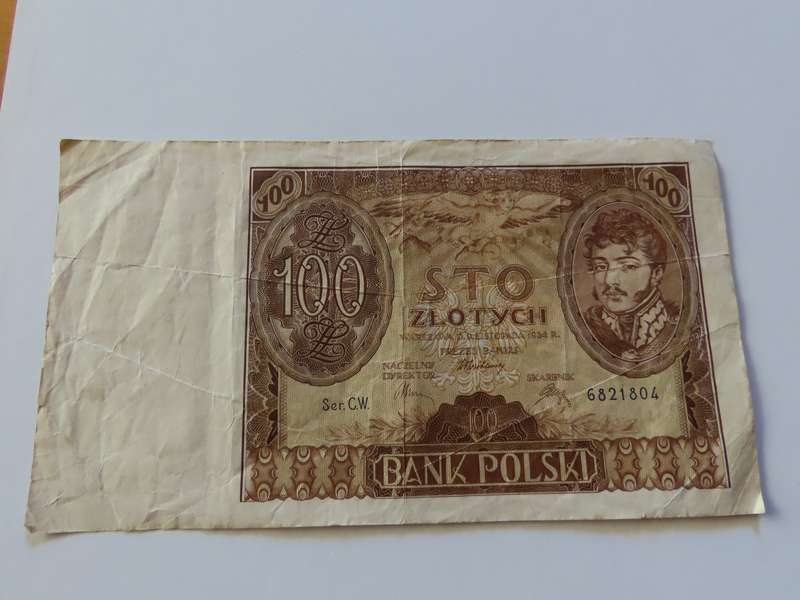 Poland - 9 November 1934 - 100 Zlotych Bank Note - VF