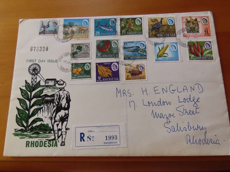 Rhodesia - 9 February 1966 - Rhodesia Harrisons Definitive Set F.D.C.
