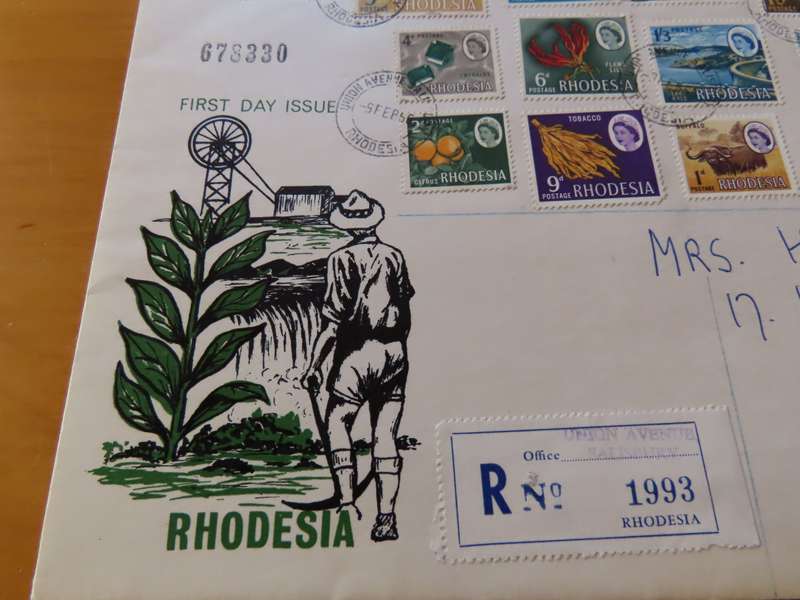 Rhodesia - 9 February 1966 - Rhodesia Harrisons Definitive Set F.D.C.