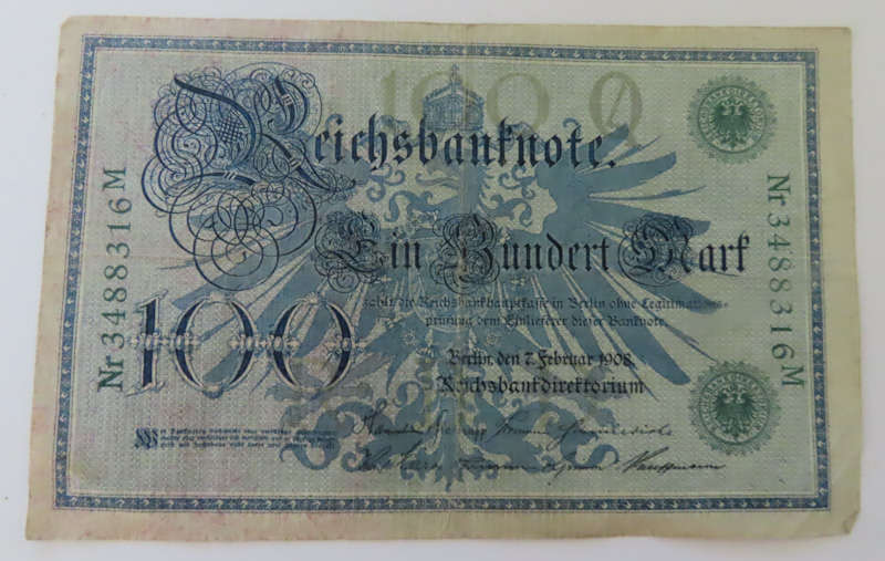 Germany - 100 Reichsmark 7 February 1908 - VF - EF