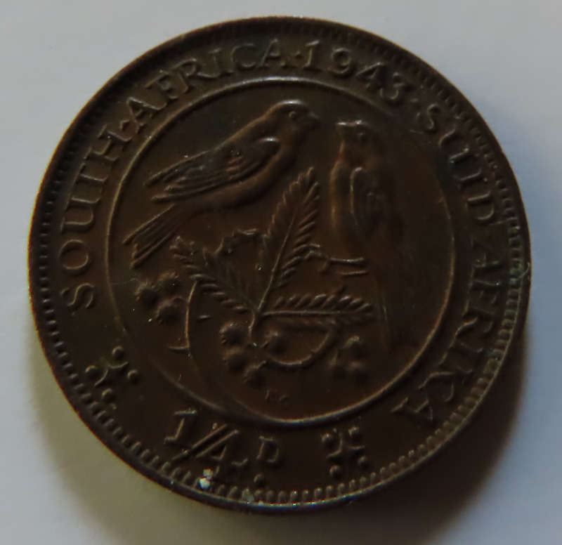 South Africa - Farthing - 1943