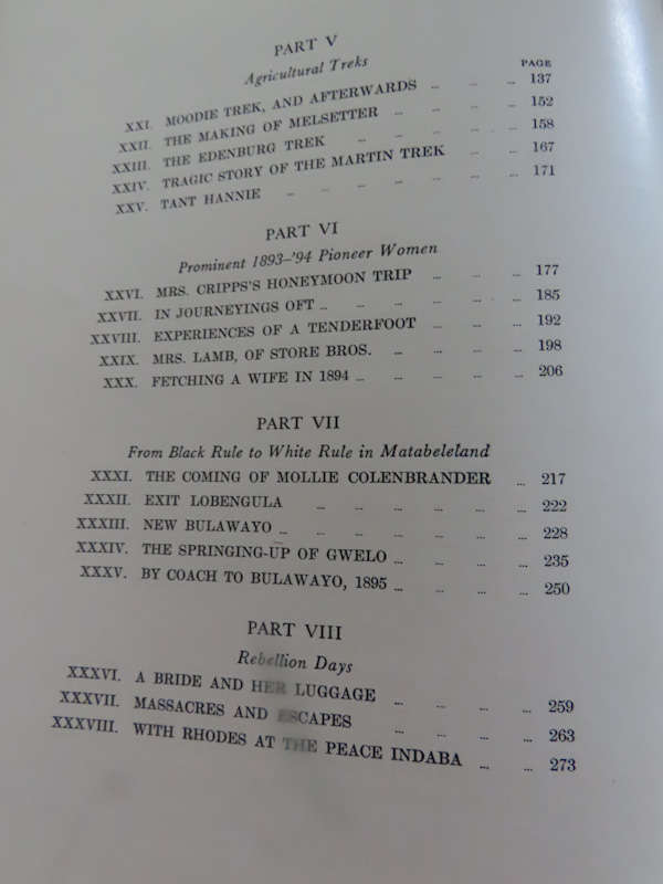 Rhodesia - The Pioneer Volume 1 and Experiences of Rhodesia's Pioneer Women Books