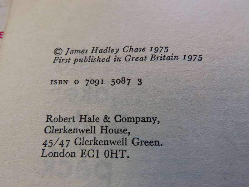 James Hadley Chase - Hardback book with Dust wrapper - The Joker In The Pack