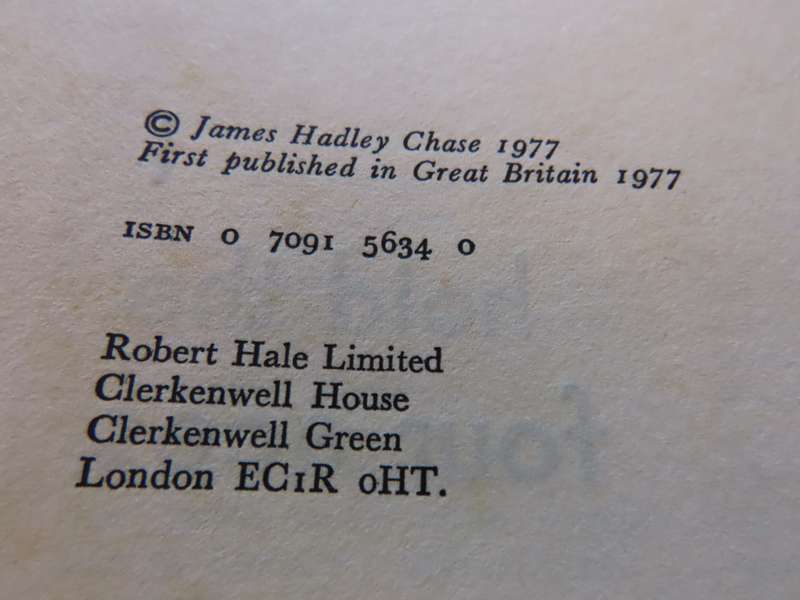 James Hadley Chase - Hardback book with Dust wrapper - Hold The Four Aces