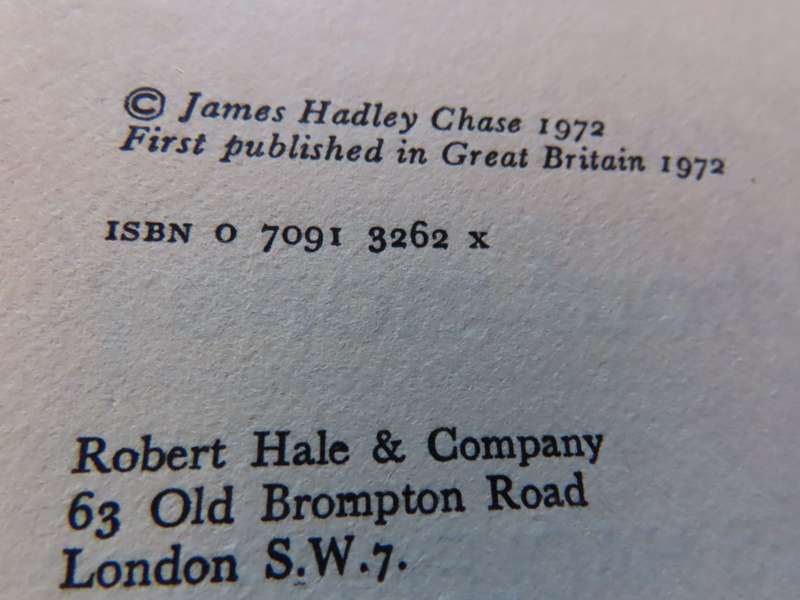 James Hadley Chase - Hardback book with Dust wrapper - You're Dead Without Money