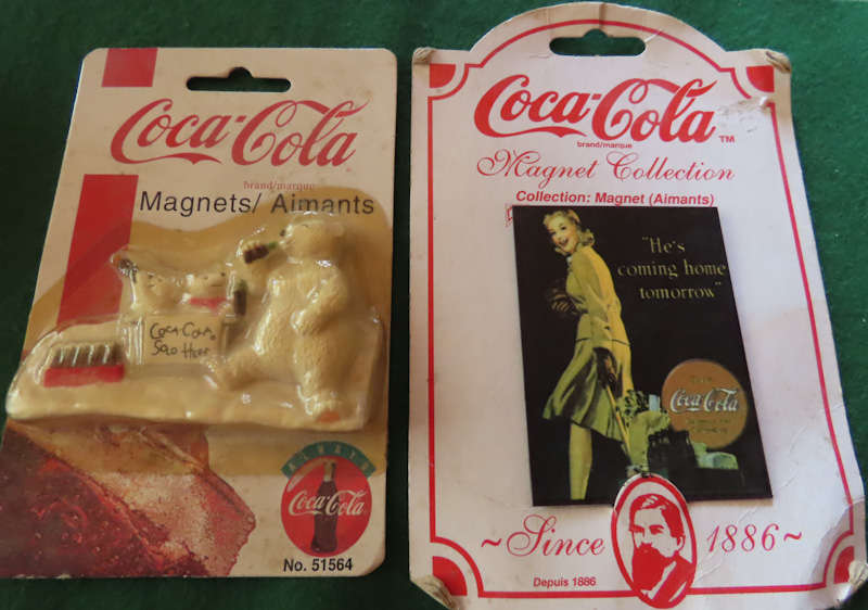 Coca- Cola - 2 Fridge Magnets still in original packaging