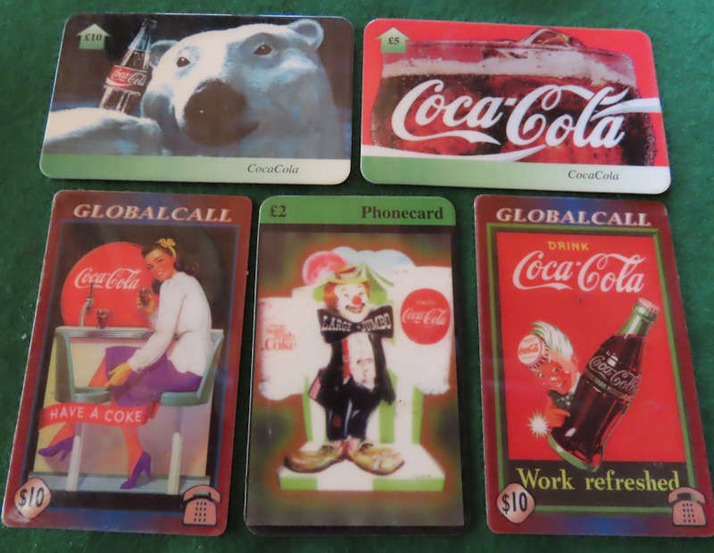 Coca- Cola - 5 Different Phone Cards