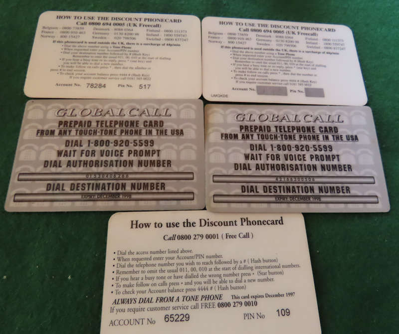 Coca- Cola - 5 Different Phone Cards