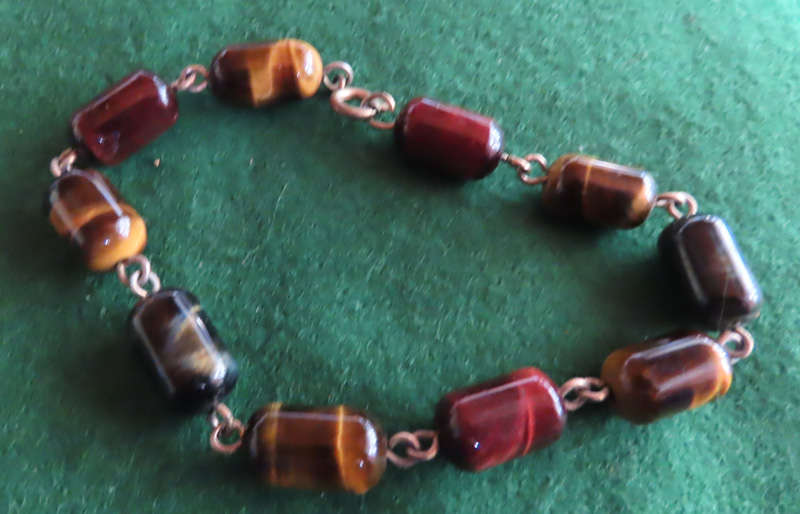 Costume Jewellery - Multi Coloured Polished Stone Bracelet