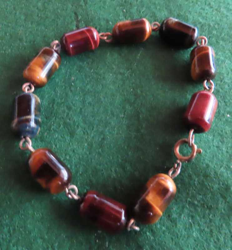 Costume Jewellery - Multi Coloured Polished Stone Bracelet