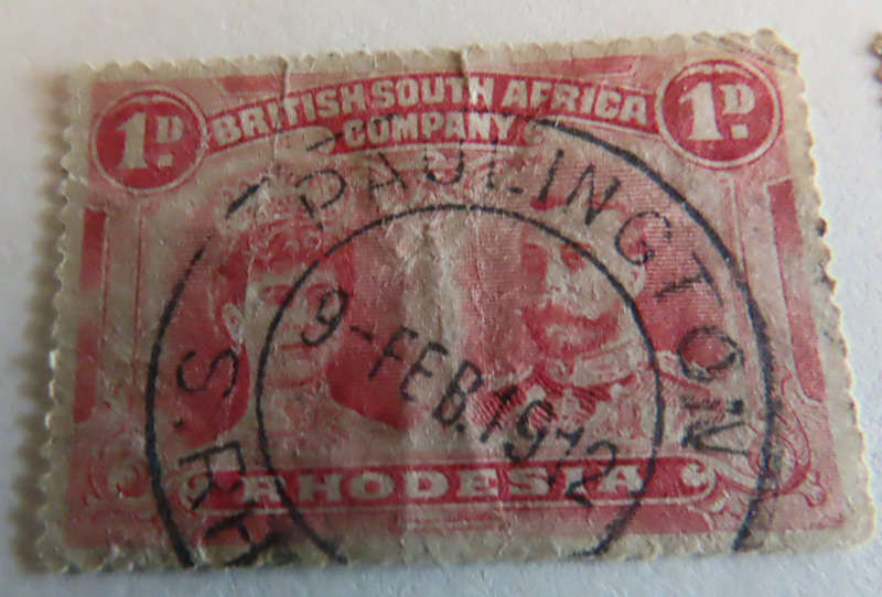 Stamps -British South Africa Company -Rhodesia - Double Heads Scarce Postmarks