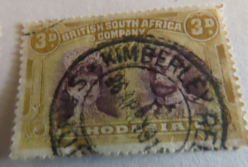 Stamps -British South Africa Company -Rhodesia - Double Heads Scarce Postmarks
