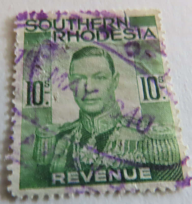 Stamps - Southern Rhodesia Revenue 3/-, 10/- , £1 Used