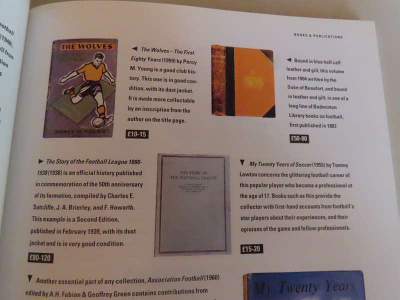 The Hamlyn Guide To Football Collectibles - Prices Outdated - Descriptions of Items Excellent