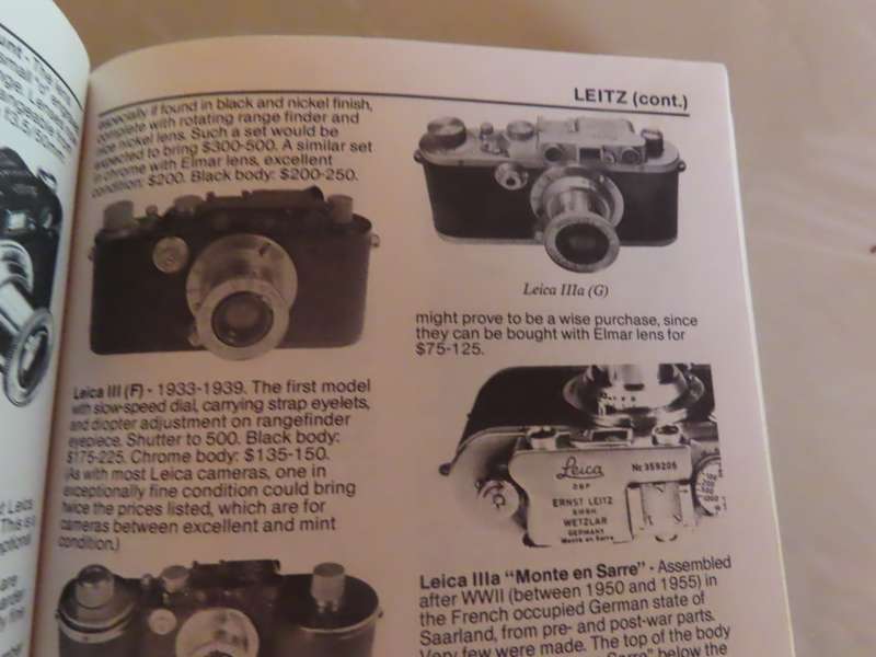 Price Guide To Cameras- Prices Outdated - Descriptions of Items Excellent