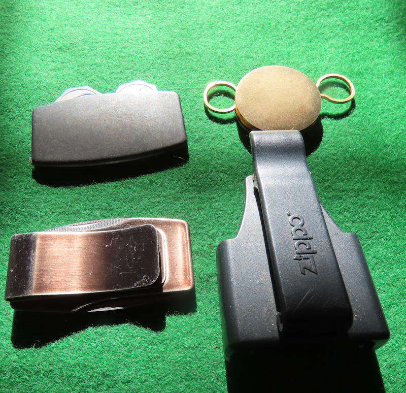 Zippo - Key Ring, Golf Marker, Money Clip with Knives and Zippo Lighter Holder - Genuine Zippo