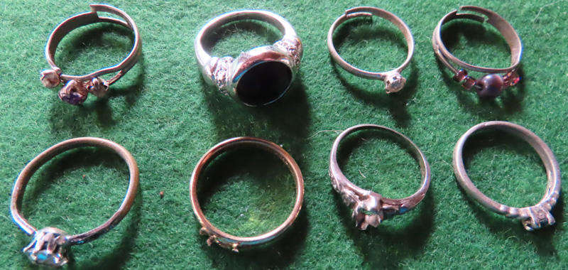 Costume Jewellery - 8 Rings # 3