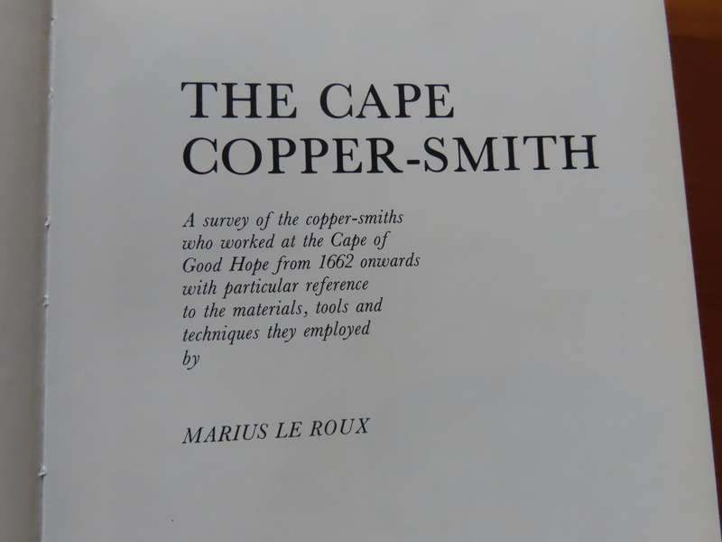 The Cape Coppersmith - Marius Le Roux HardBack Book with Dustwrapper