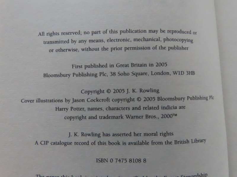 Books - Harry Potter and the Half Blood Prince - Hardback with cover - J. K. Rowling