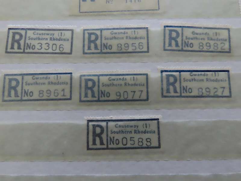 Rhodesia - Rhodesia Cities and Towns Registration Labels