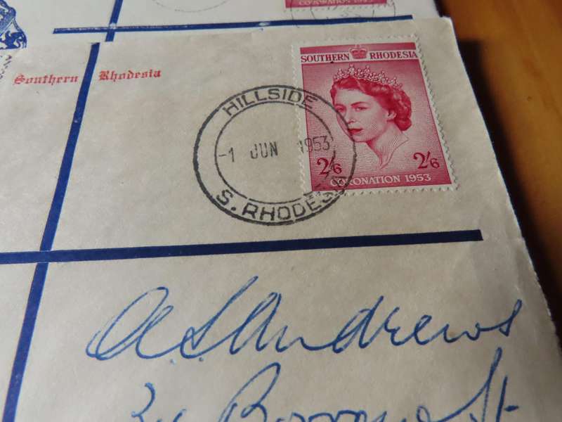 Stamps - Southern Rhodesia - 1953 1 June 6 F.D.C. Covers Coronation