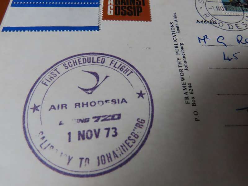 Stamps - Rhodesia - Air Rhodesia - 2 First Flights
