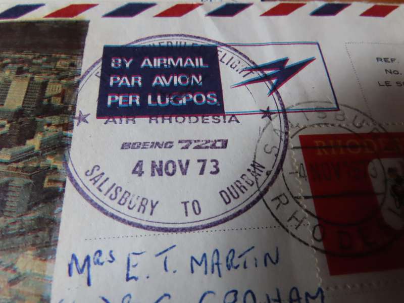 Stamps - Rhodesia - Air Rhodesia - 2 First Flights