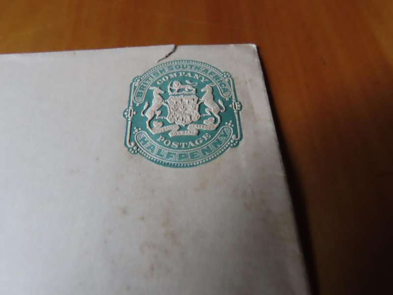 Stamps - British South Africa Company - 2 Envelopes with Postage 1/2d and 1d