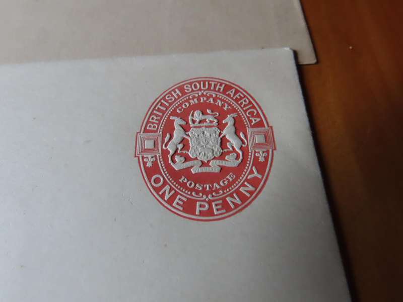 Stamps - British South Africa Company - 2 Envelopes with Postage 1/2d and 1d