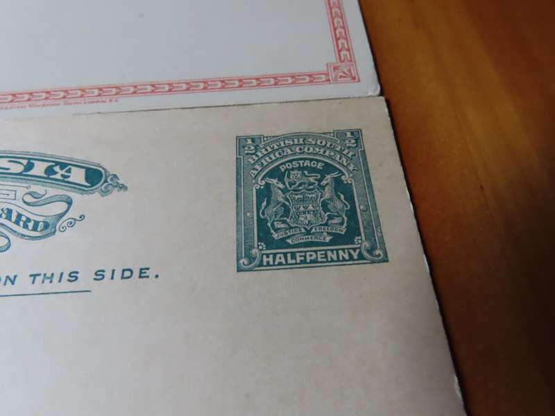Stamps - Rhodesia- British South Africa Company - 3 Postcards 1d and 2 x 1/2d
