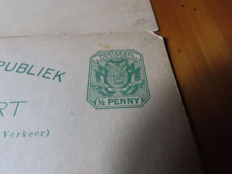 Stamps - Zuid-Afrik. Republiek 3 Postcards  1d and 2 x 1/2d - Unused