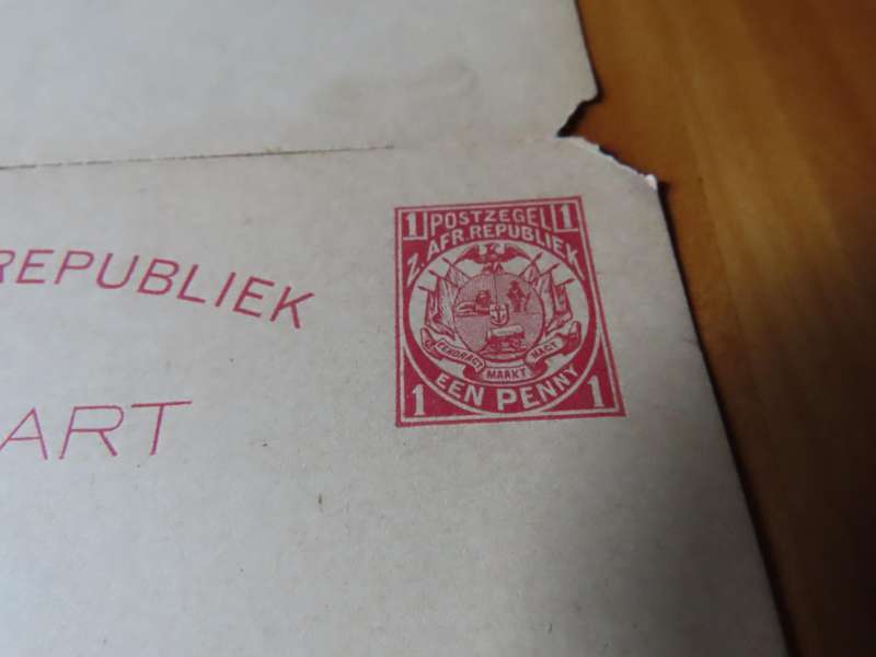 Stamps - Zuid-Afrik. Republiek 3 Postcards  1d and 2 x 1/2d - Unused