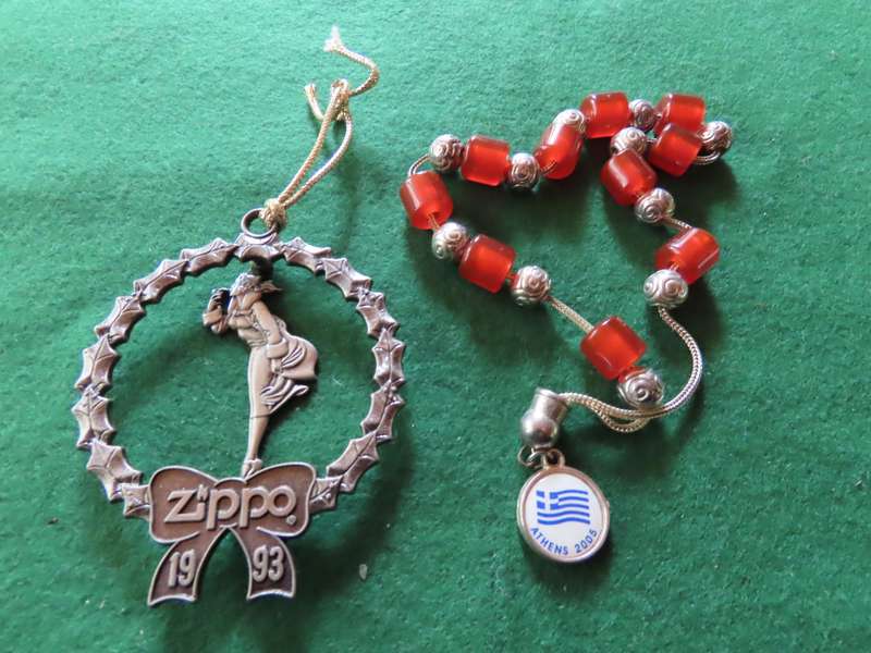 Zippo - 2 Items - Tree Hanger and a Rosary