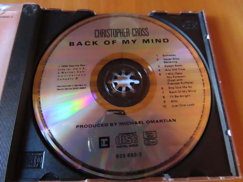 CD - Christopher Cross - Back of My Mind