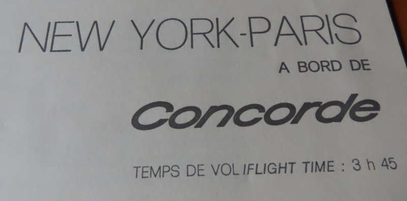 Grace Jones - Autographed Air France Concorde Menu 19 December 1989