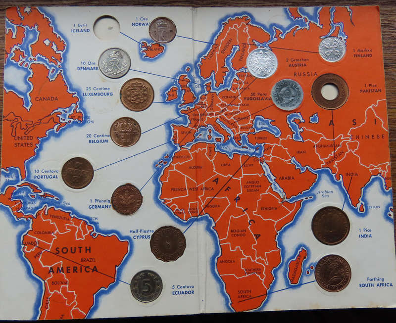 Wheaties International Coin Collection - Vintage missing Iceland 1 Eyrir