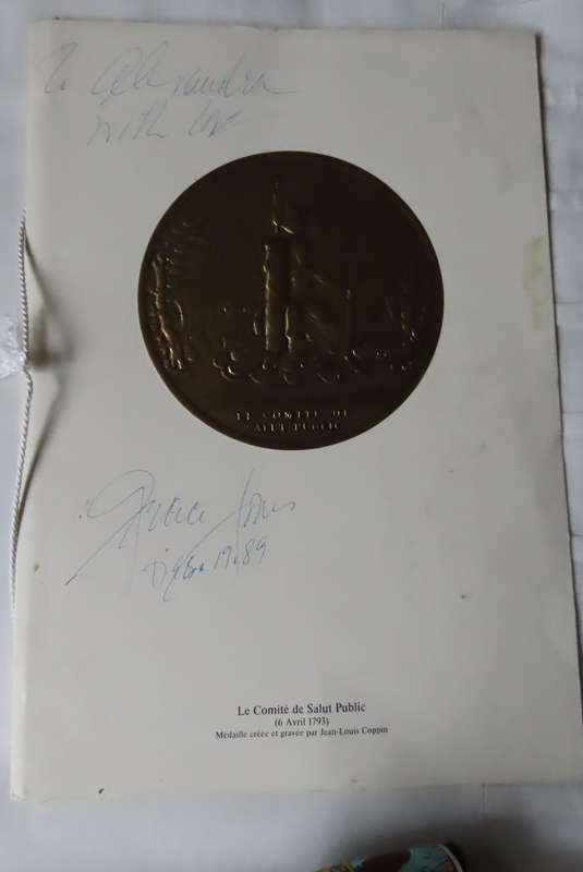 Grace Jones - Autographed Air France Concorde Menu 19 December 1989