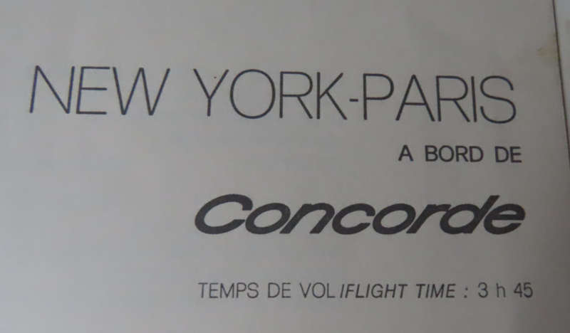 Grace Jones - Autographed Air France Concorde Menu 19 December 1989