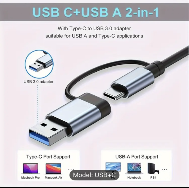 8 in 1 USB powers adapter