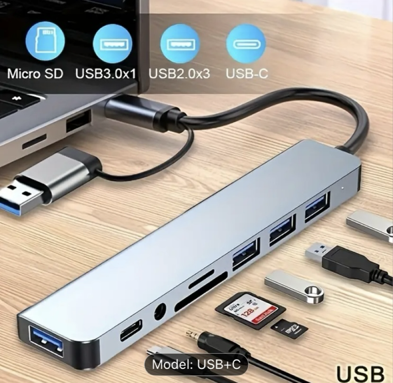 8 in 1 USB powers adapter
