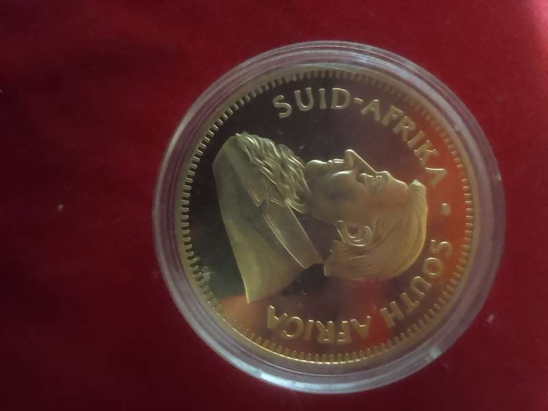 2010 GOLD CLAD KRUGERRAND 1 OUNCE IN A CAPSULE