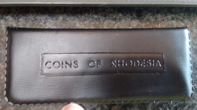 1970-1977 RHODESIA, UNCIRCULATED 7 COINS TYPE SET, ORIGINAL GREEN WALLET